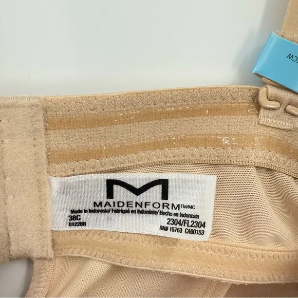 Maidenform Ultra-Firm Control Convertible Shapewear Slip Underwire Support 38C