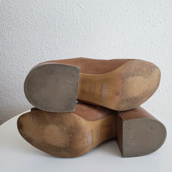 Maison Margiela MM6 Luxe Women Heeled Mules Open Toe Slipons#