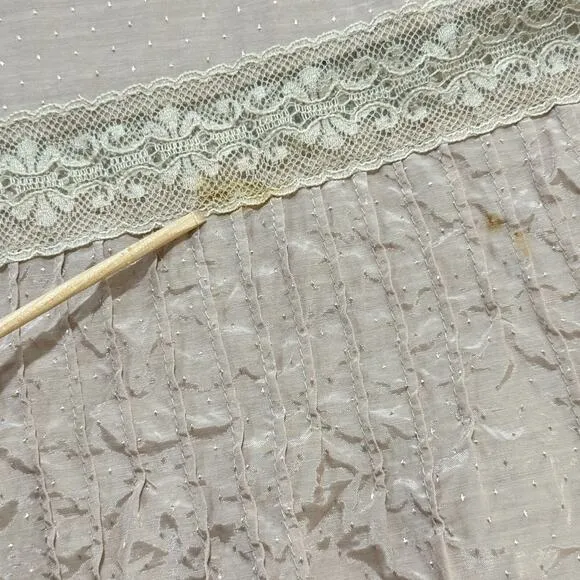Maje Paris Layering Slip Dress Womens Sz 1 Lace Tunic Slip Beige Minimalist Boho
