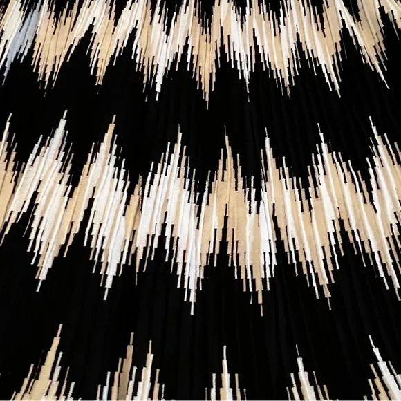 Maje Ruche Sleeveless Midi Mesh Dress 3 size US 8 Black White Stretchy Artsy