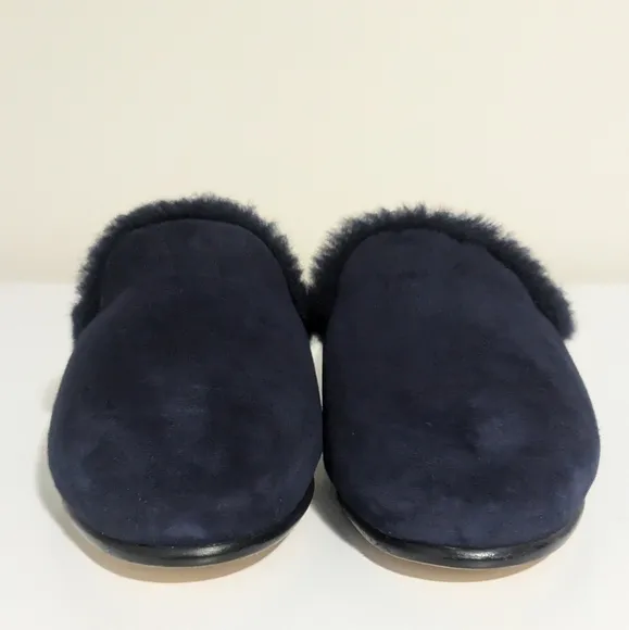 Manolo Blahnik Mariamu Italy Suede Leather Shearling Slipper Mules 5