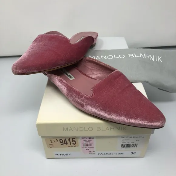 Manolo Blahnik Ruby suede mules