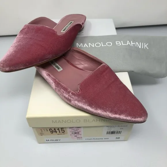 Manolo Blahnik Ruby suede mules