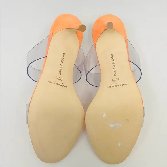 Manolo Blahnik Scolto 90MM PVC Mules