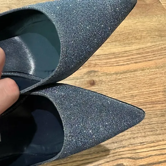 Manolo Blahnik Silver Slingback Heels