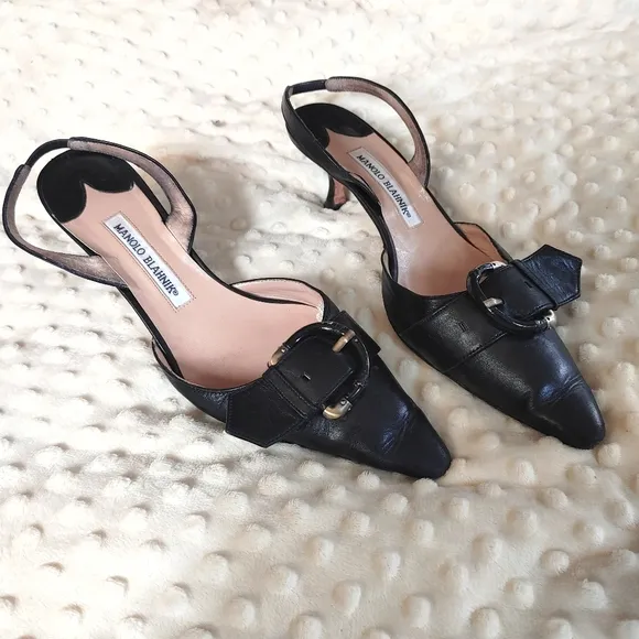 Manolo Blahnik Slingback Heels Size 39.5