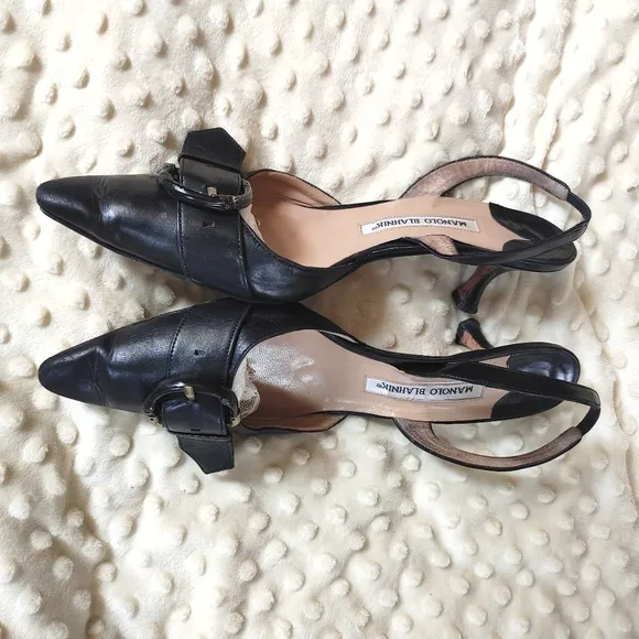 Manolo Blahnik Slingback Heels Size 39.5