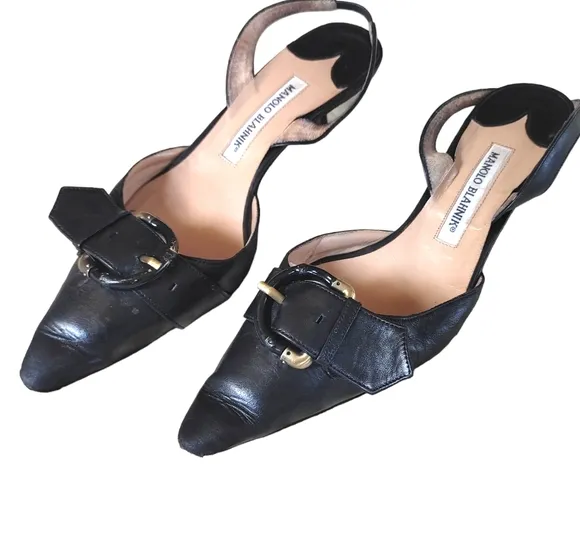 Manolo Blahnik Slingback Heels Size 39.5