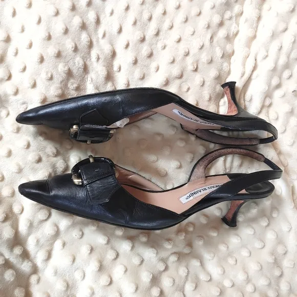Manolo Blahnik Slingback Heels Size 39.5