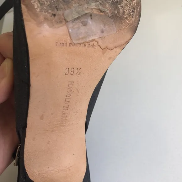 Manolo Blahnik Sparkly Slingback  Stiletto Heels. Size 39,5.