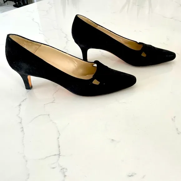 Manolo Blahnik Suede Kitten Heels