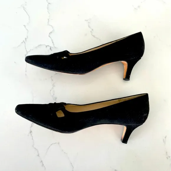 Manolo Blahnik Suede Kitten Heels