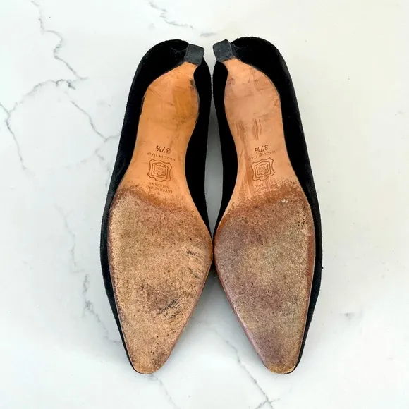 Manolo Blahnik Suede Kitten Heels