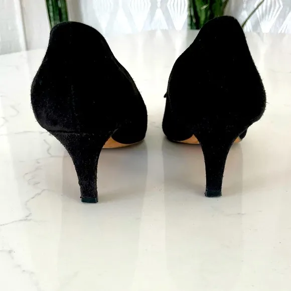Manolo Blahnik Suede Kitten Heels