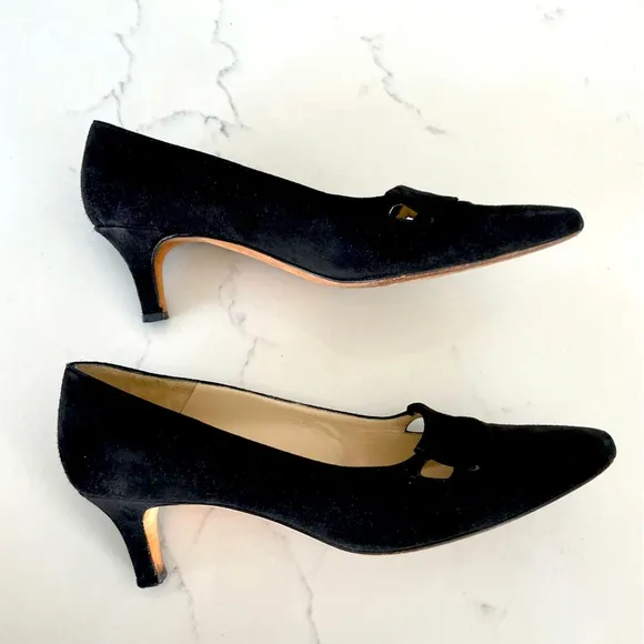 Manolo Blahnik Suede Kitten Heels