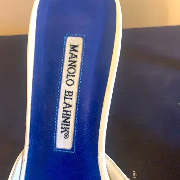 Manolo Blahnik Vintage Nautical Lace-Up Kitten Heel Mules