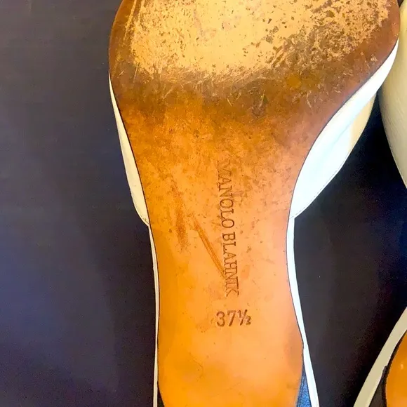 Manolo Blahnik Vintage Nautical Lace-Up Kitten Heel Mules