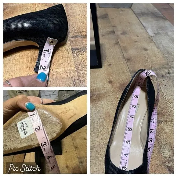 Manolo blahnik black kitten heel pointed toe pumps