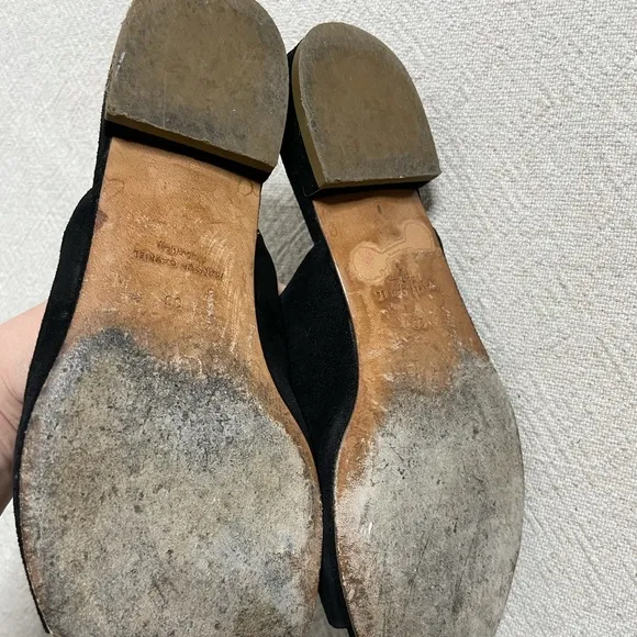 Mansur Gavriel Black Suede Flat Mules 6