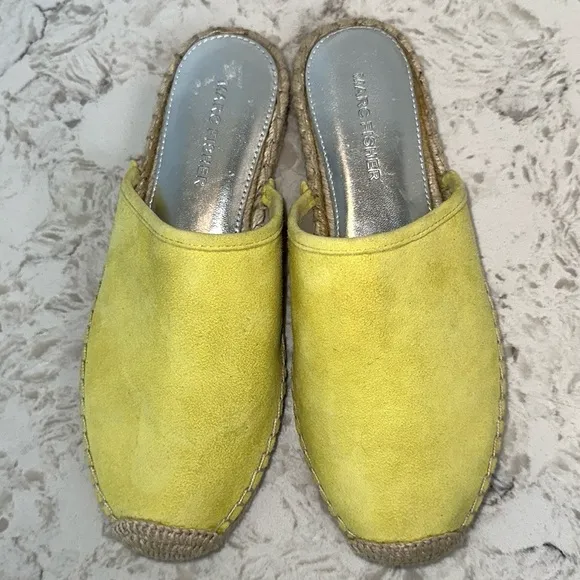 MARC FISHER Gift2 Suede Flat Espadrille Mules