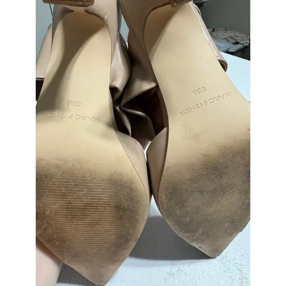 Marc Fisher Heaton Pointy Toe High Hell Mules  4&quot; Heels 8.5