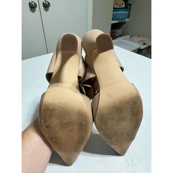 Marc Fisher Heaton Pointy Toe High Hell Mules  4&quot; Heels 8.5