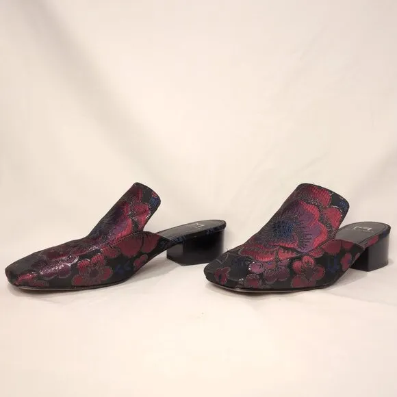 Marc Fisher Lailey Floral Jacquard Block Heel Mule
