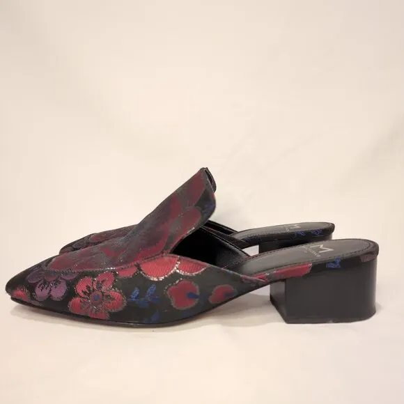 Marc Fisher Lailey Floral Jacquard Block Heel Mule