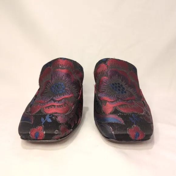 Marc Fisher Lailey Floral Jacquard Block Heel Mule
