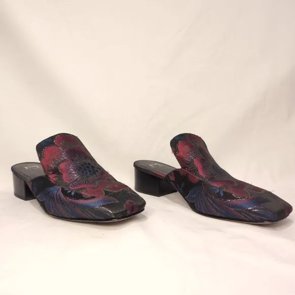 Marc Fisher Lailey Floral Jacquard Block Heel Mule
