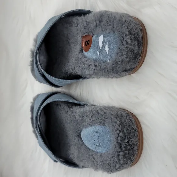 Marc Fisher Ltd Canna Cozy Slide Slip On Mules Gray Suede