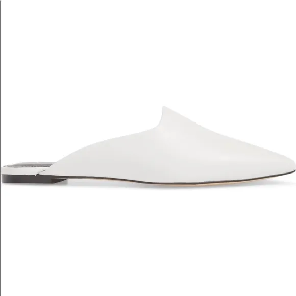 Marc Fisher Sheen Flat Mules