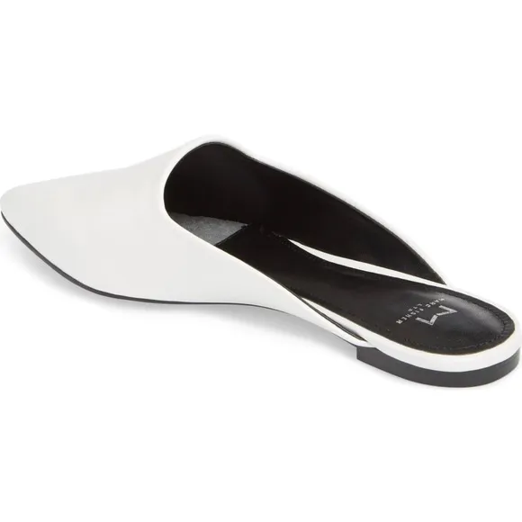 Marc Fisher Sheen Flat Mules