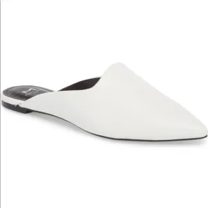 Marc Fisher Sheen Flat Mules