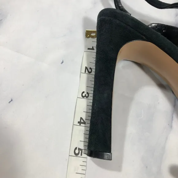 Marc Fisher Trinaa Black Suede Peep Toe Heels