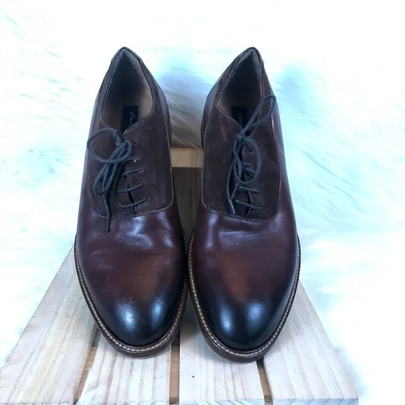 Marco Vittorio Siena Chestnut Plain Toe Oxfords