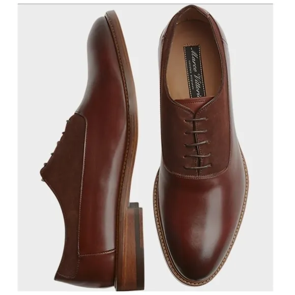 Marco Vittorio Siena Chestnut Plain Toe Oxfords