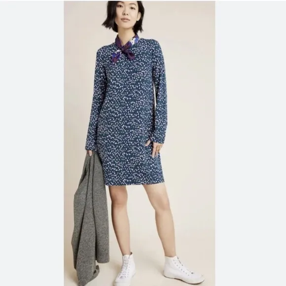 Marimekko Huokaus Tahtiniitty Jersey Floral Dress NWOT Purple Tulip Print