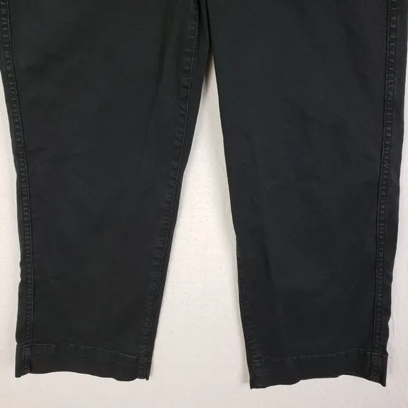 Marine Layer Pants High Waist Slim Fit Wide Leg Ankle Jeans in Faded Black sz 6