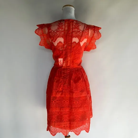 Marissa Webb Embroidered Fit and Flare Dress - sz L