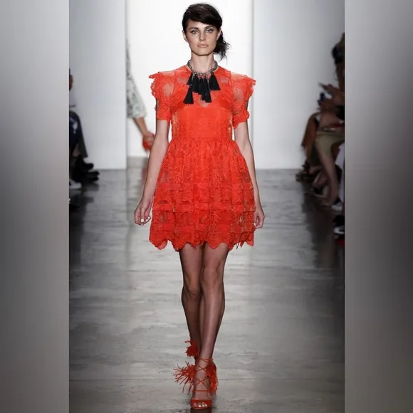Marissa Webb Embroidered Fit and Flare Dress - sz S