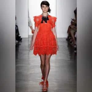 Marissa Webb Embroidered Fit and Flare Dress - sz S