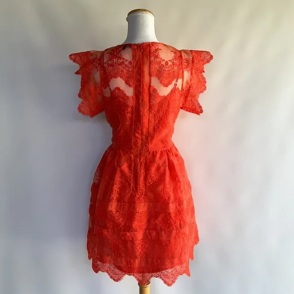 Marissa Webb Embroidered Fit and Flare Dress - sz S