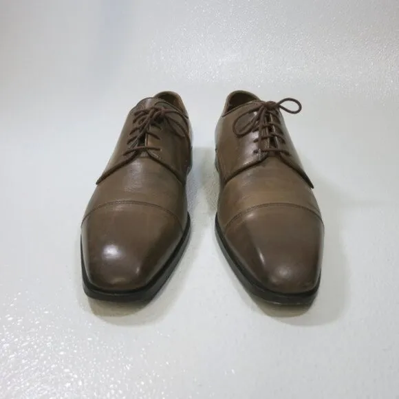 Massimo Matteo Cap Toe Leather Dress Oxfords Men's Footwear Italy Sz 10.5 M