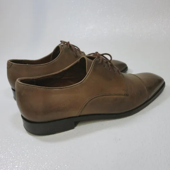 Massimo Matteo Cap Toe Leather Dress Oxfords Men's Footwear Italy Sz 10.5 M