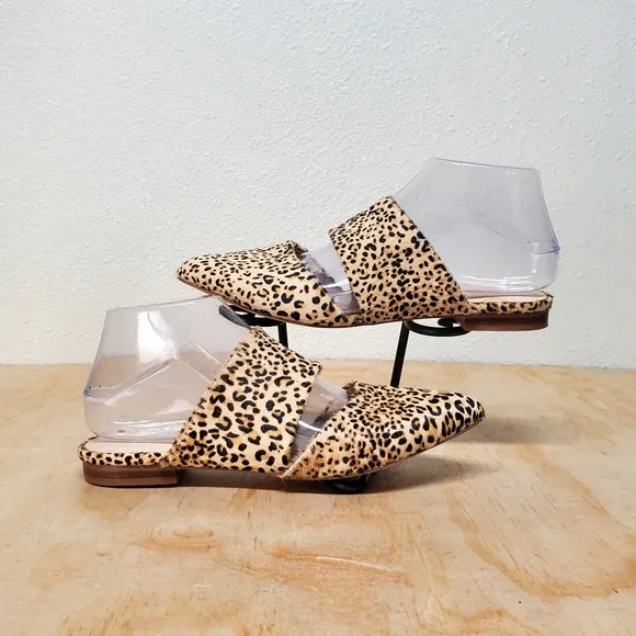 Matisse Berlin Leopard Slides Flats Mules Size 6.5 M