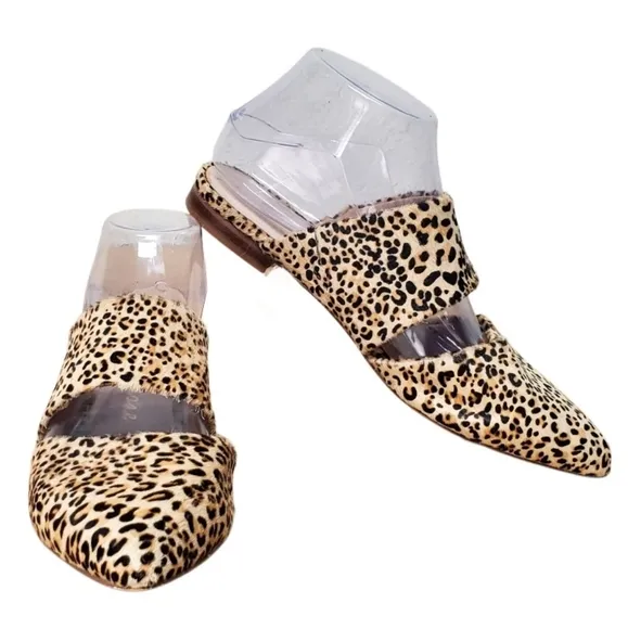 Matisse Berlin Leopard Slides Flats Mules Size 6.5 M