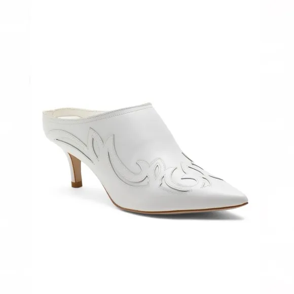 Matisse Made in Brazil Leather Marcell Kitten Heels White Leather Women’s Size 8
