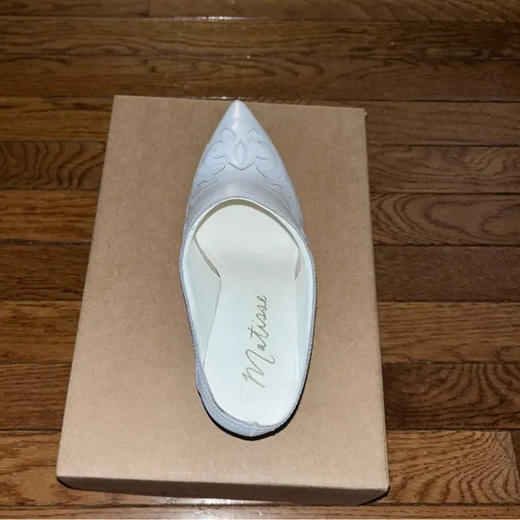 Matisse Made in Brazil Leather Marcell Kitten Heels White Leather Women’s Size 8