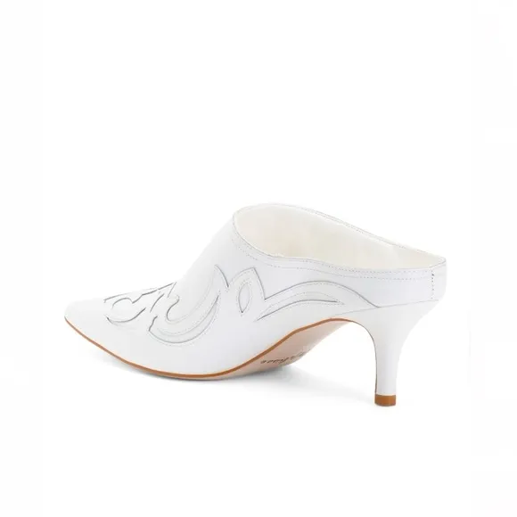 Matisse Made in Brazil Leather Marcell Kitten Heels White Leather Women’s Size 8